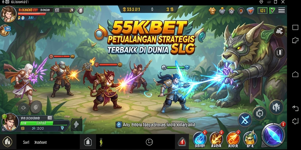 Tampilan gameplay 55KBET dengan peta strategis yang menantang.
