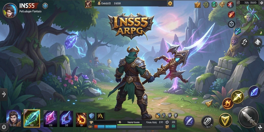 Screenshot gameplay ARPG INS55 menampilkan aksi mendebarkan dan grafis luar biasa.