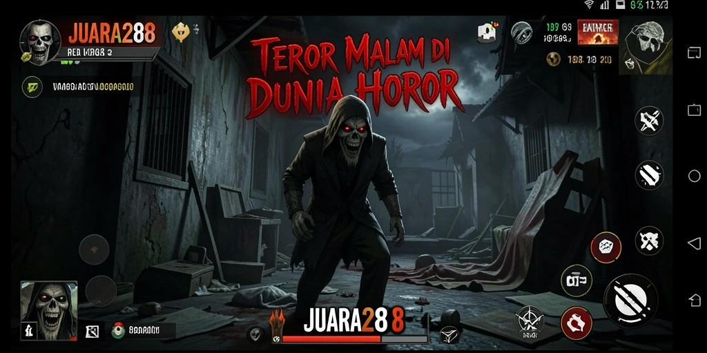 Tangkapan layar JUARA288 memperlihatkan suasana menegangkan dan menyeramkan gameplay horor.