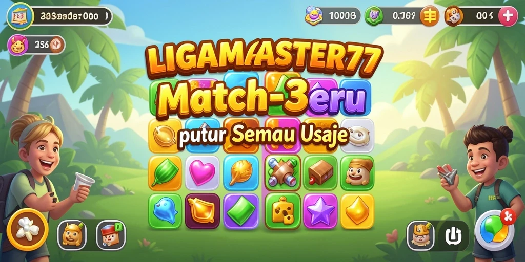 Tampilan gameplay LIGAMASTER77 yang menarik dan seru.