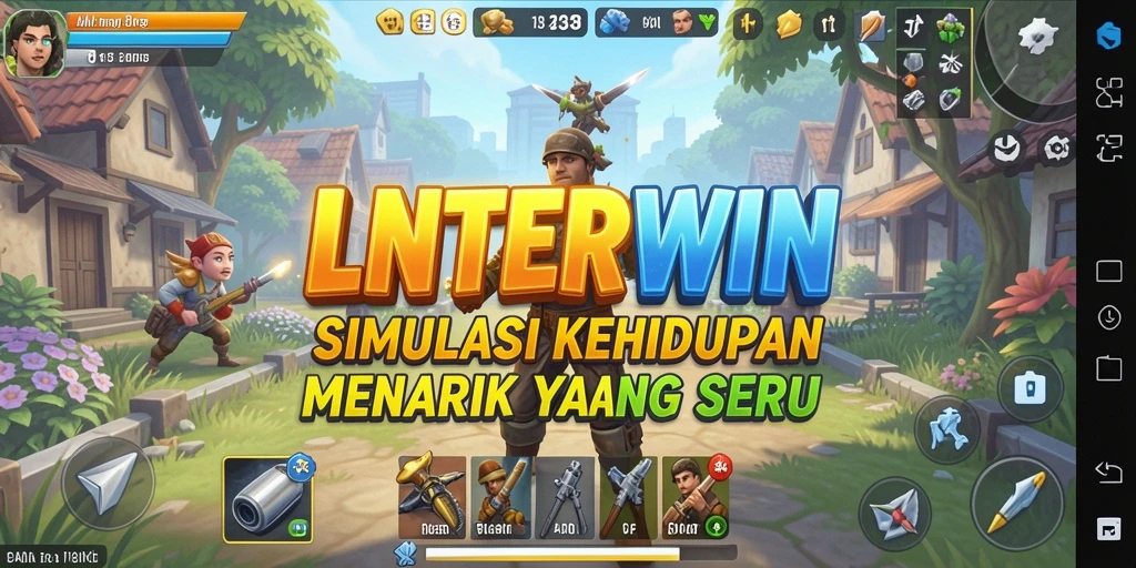 Tampilan gameplay LNTERWIN yang menakjubkan dan interaktif.