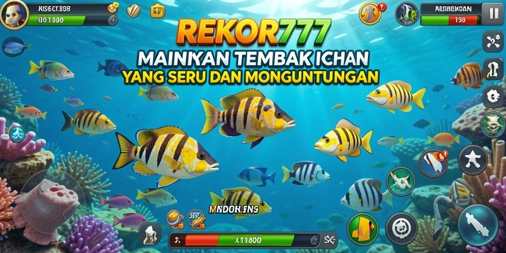 Gameplay seru dan menarik dalam REKOR777 saat menembak ikan.