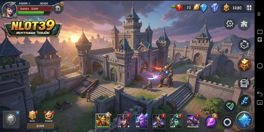 Screenshot SLOT39 menampilkan pertarungan menara yang mendebarkan dan strategis.
