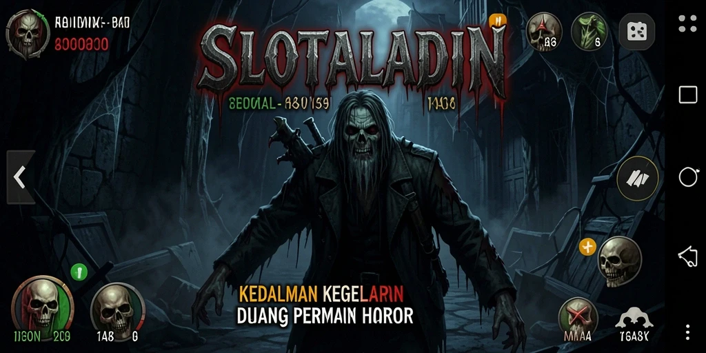 Screenshot utama SLOTALADIN menampilkan momen menegangkan dalam gameplay Horror.