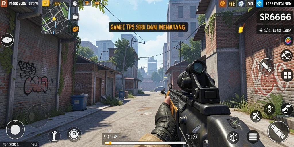 Screenshot SR6666 menampilkan aksi seru dalam mode TPS.