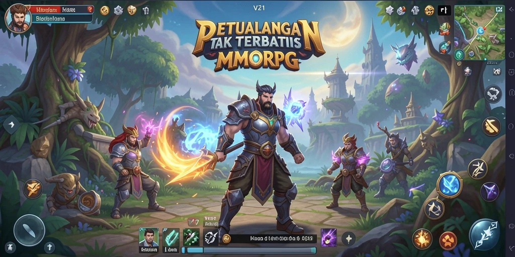 Tampilkan gameplay seru V21 yang penuh petualangan dan tantangan.