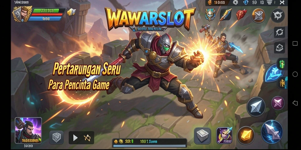Tampilan aksi mendebarkan dalam gameplay WAWARSLOT yang seru.
