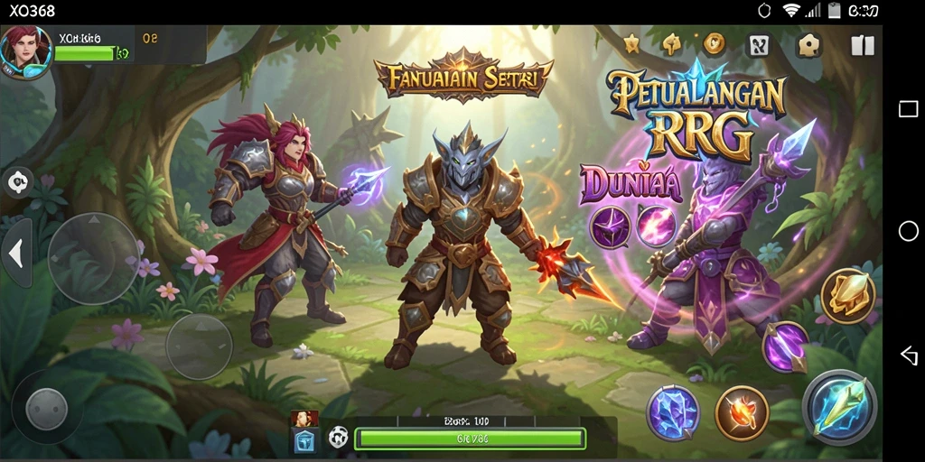 Tampilan gameplay seru dari XO368 dalam dunia RPG yang menakjubkan.