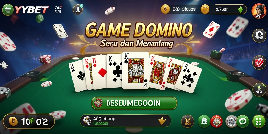 Tampilan menarik ketika bermain domino di YYBET.